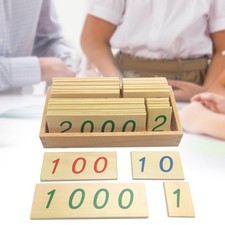 Number Cards with Box Math Materials Educational Preschool Math Manipulatives