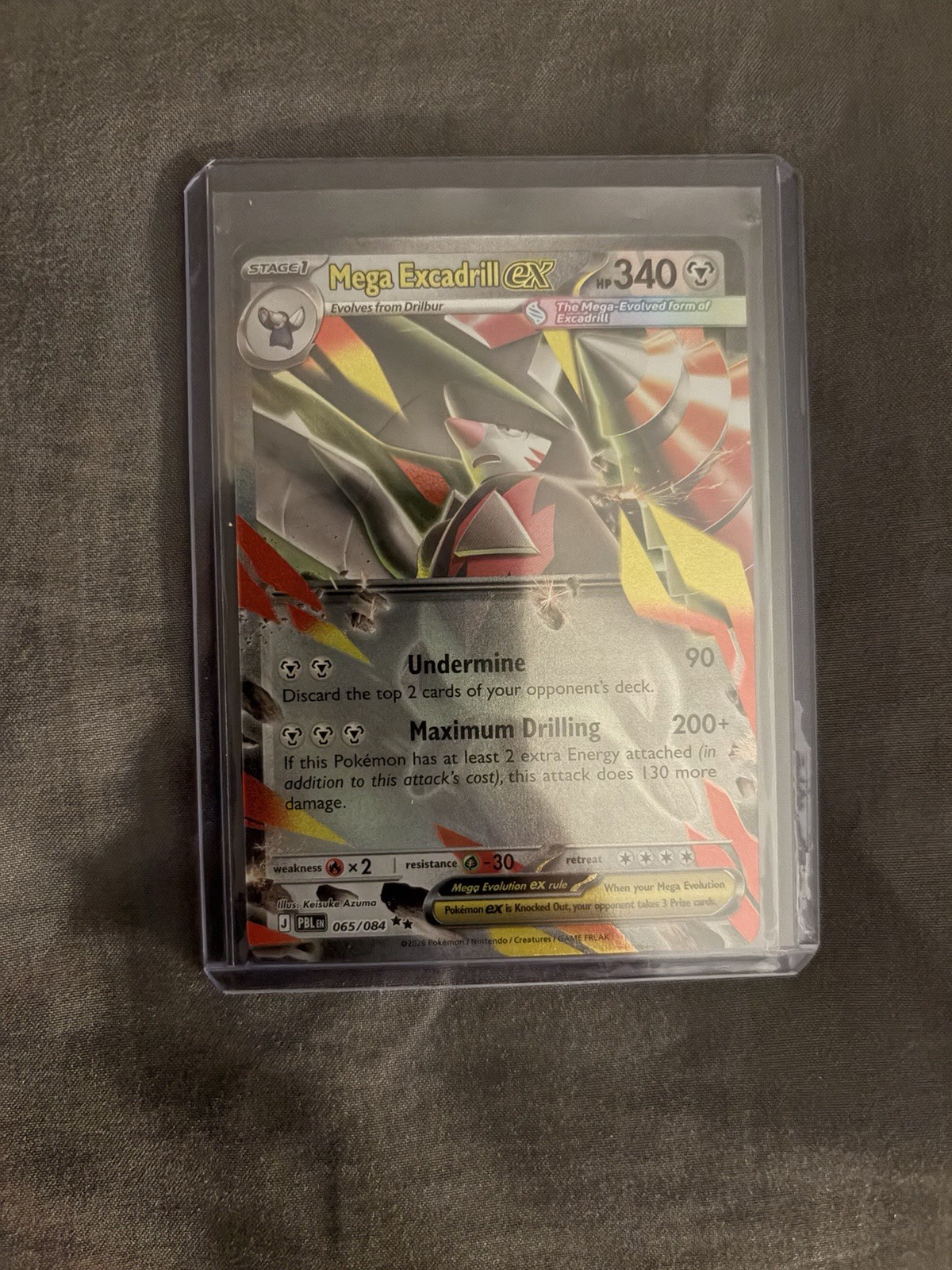 Mega Excadrill Ex 065/084 Pitch Black Pokemon HP 340 English Card