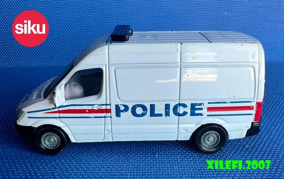 mercedes benz sprinter II police diecast 1/74 siku furgone cod 1655 COME DA FOTO - Immagine 4 di 4