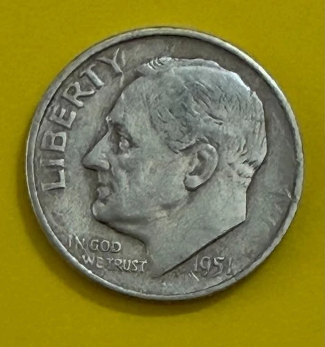 1951-S Roosevelt Dime — photo from the most recent tracked eBay sale