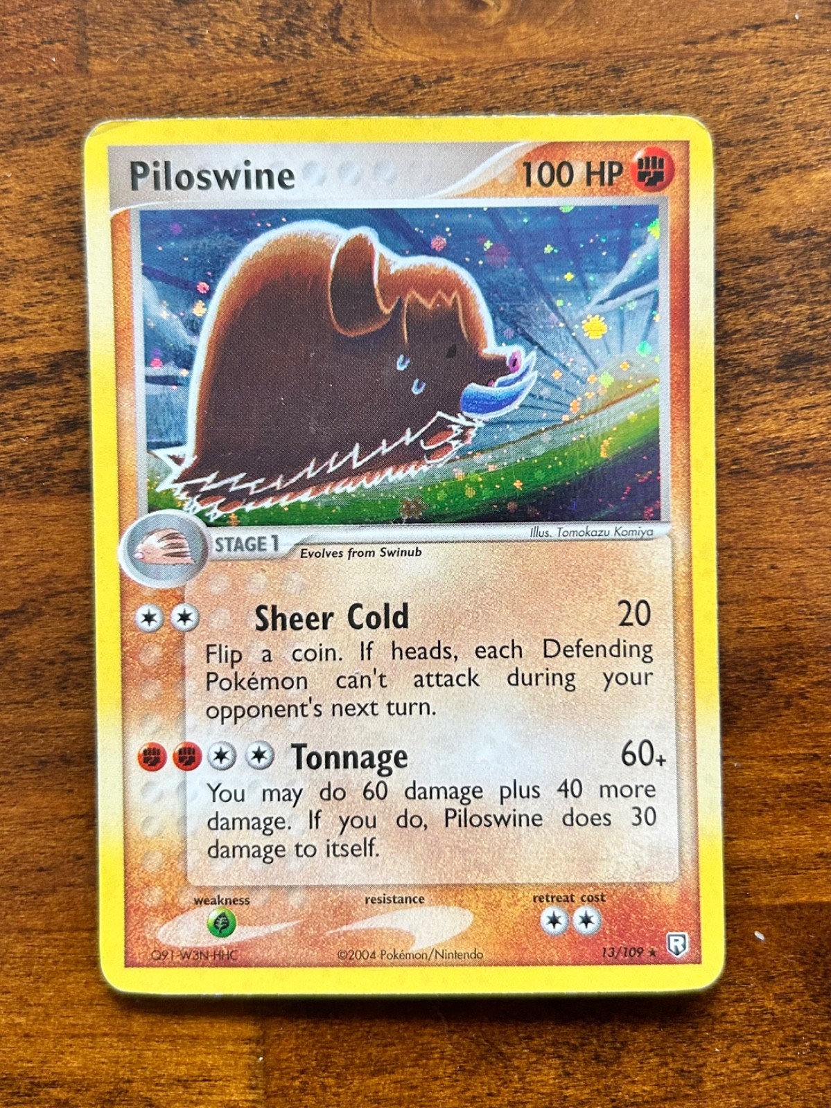 Piloswine 13/109 Team Rocket Returns Holo