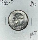 1955-D WASHINGTON SILVER QUARTER ~ BU ~BEAUTIFUL COIN~REF#6