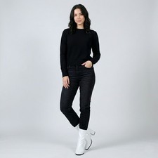 Womens Patent Go Go Boots Mid Calf Block Heel Zip Retro 70s Disco UK Party Shoes