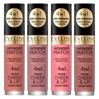 Eveline Wonder Match 4in1 Cheek & Lip Liquid Blush & Lippenstift 4,5 ml