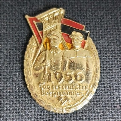 Abzeichen DDR: Tag des Deutschen Bergmanns 1956, Kohle Kali Wismut Bergbau