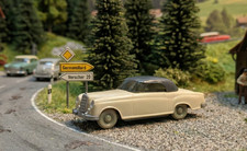 Wiking Mercedes MB 220 SE Coupe Ponton 1955 h-gelbgrau mit Stern 1959-61 TOP