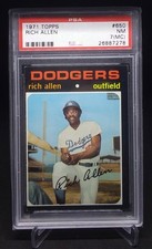 1971 Topps #650 Dick Allen Dodgers PSA 7 MC EX HOF