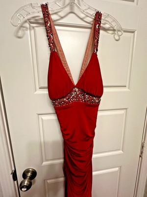 Niteline Red Ruched Evening/Prom Dress | eBay