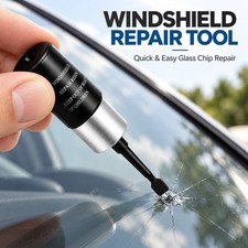 Auto Glass Crack Chip Repair Kit Resin Scraper Curing Films Push Pin 3ml