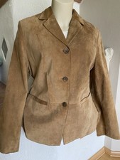 Wildlederblazer Damen Olsen Gr. 40/42 Cognac leicht tailliert Topzustand 