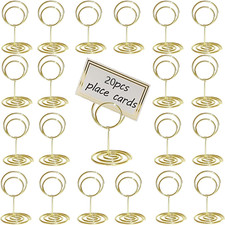 20 Stück Gold Tischkartenhalter Tischnummernhalter Runder Tischnummernhalter für