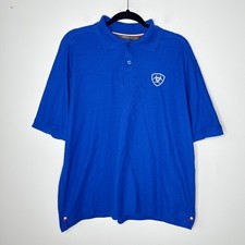 Ariat FR Men's Bright Blue XL Polo Shirt Flame Resistant Work Shirt Swiss Sport