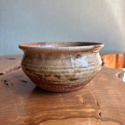 Japanese Shigaraki Pottery Kensui Tea Ceremony Water Waste Bowl登山窯