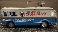 R.C.A. TV. Telecast Station News Service Tin Lithographed Service Car JAPAN