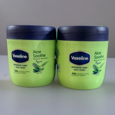 2X Vaseline Intensive Care Body Cream with Pure Aloe Aloe Soothe 13.5oz NEW