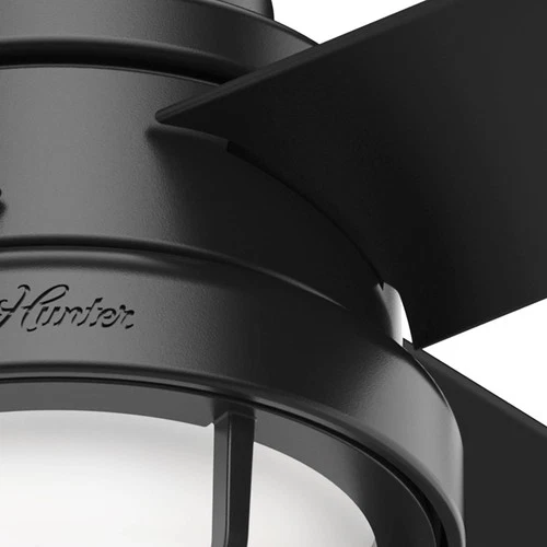 54" Hunter Searow Black WeatherMax Wet Rated LED Fan with Wall Control - Picture 10 of 10