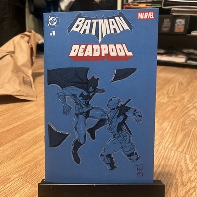 Batman Vs Deadpool Sketch Custom Variant by ShiYeon