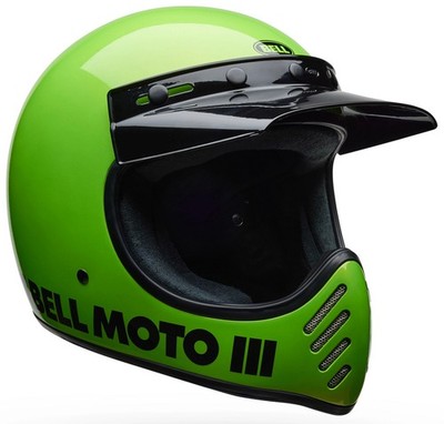 Bell Moto-3 Classic Motorcycle Helmet Green | eBay