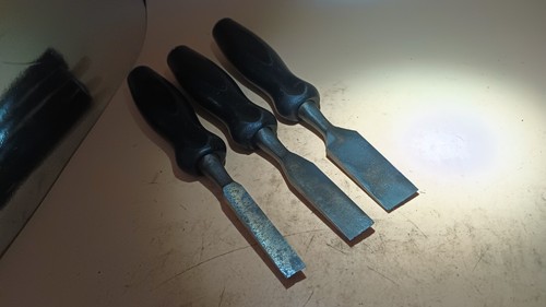 Vintage Handwerker Stechbeitel 3er Set - Bild 3 von 6