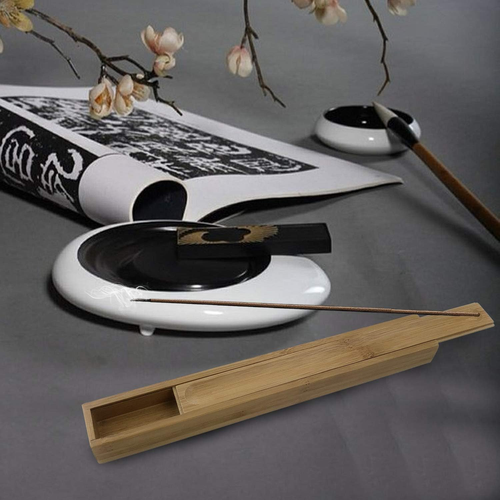 Bamboo Incense Burner Handmade Stick Incense Holder with Craft Storage Box Wood - Picture 6 of 9