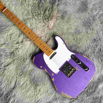 Vintage Relic Electric Guitar TL Purple 6 String Maple