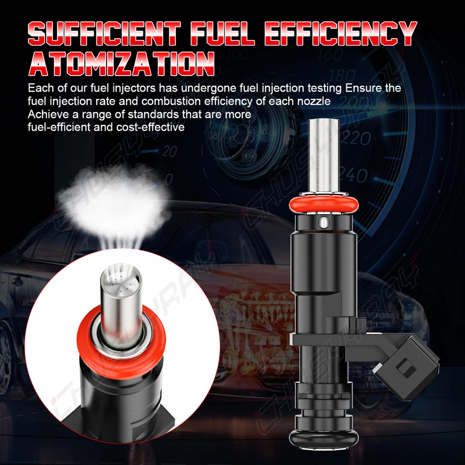 New Upgrade 6x Fuel Injectors 7531634 13537531634 For 2009-2011 BMW 328i xDrive - Imagem 3 de 4