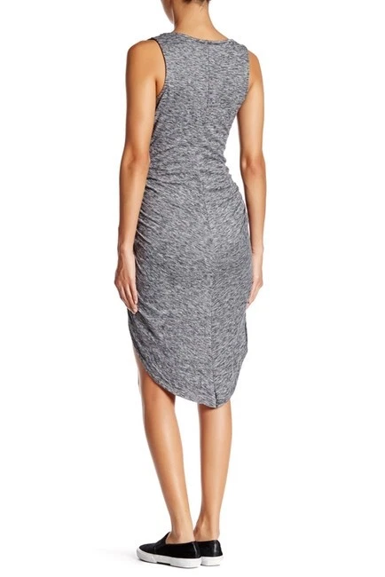 Vestido Vaniy Room 121722 para mujer tejido nudo gris alto-bajo sin mangas talla mediana Foto 2 de 2