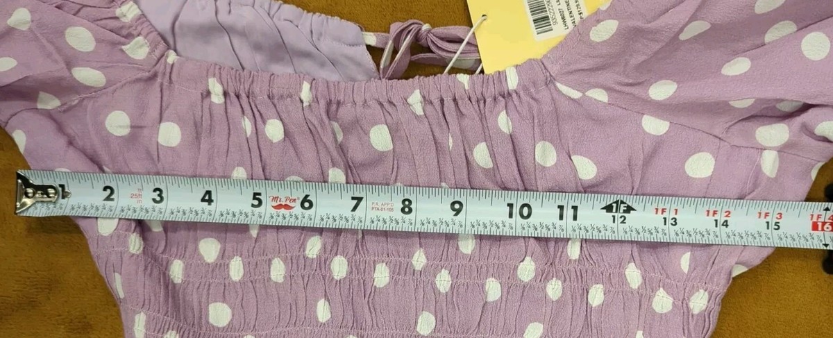 Charlie Holiday Valentine Dress Purple with White Polka Dots SZ XS | eBay