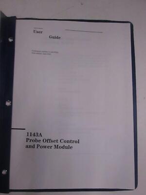 HP 1143A Probe Offset Control and Power Module User's Guide, Used