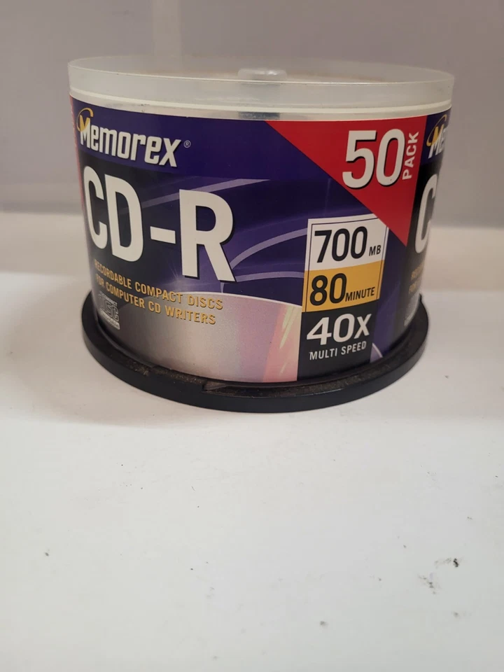Memorex Recordable CD-R Media 40x 700mb 80min w/spindle 50-pk Factory Sealed - Image 2 of 4