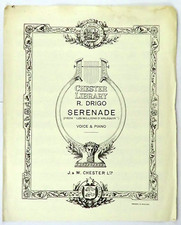 Serenade Les Millions D'Arlequin by Drigo Piano Vocal Sheet Music Chester