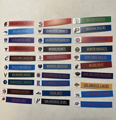 NBA Team Color Labels for BCW Card Dividers - Labels ONLY