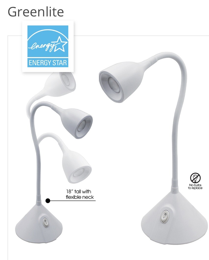 Greenlite Energy Saving LED Flexible desk lamps. 3.5w . Pack Of 2