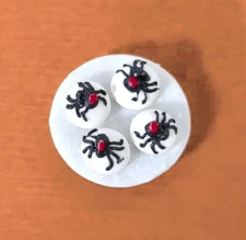 Dollhouse Halloween Spider Petite Fours Haunted 1:12 Doll House Miniature Food