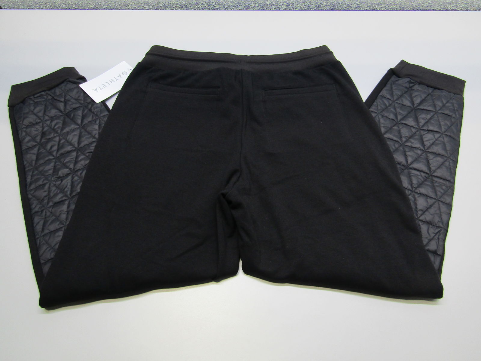 Athleta Womens Jogger Pant Black Size 12 Solstice Quilted Drawstring