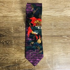 DAVENPORT TIE TAZZIE DEVIL Mens TIE 1994 Made In Korea Purple Red