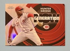 2022 Topps Chrome Update Hunter Greene Rookie RC #GNC-21 Generation Now Reds