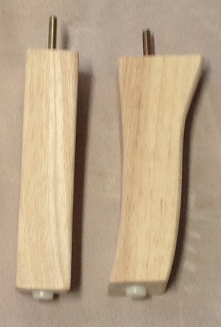 Unfinished Curved Furniture Feet Chair Sofa 2 Legs 8" tall #3310 FREE