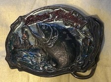 Vintage Bass Fishing Belt Buckle Made In USA The Great American Buckle Company