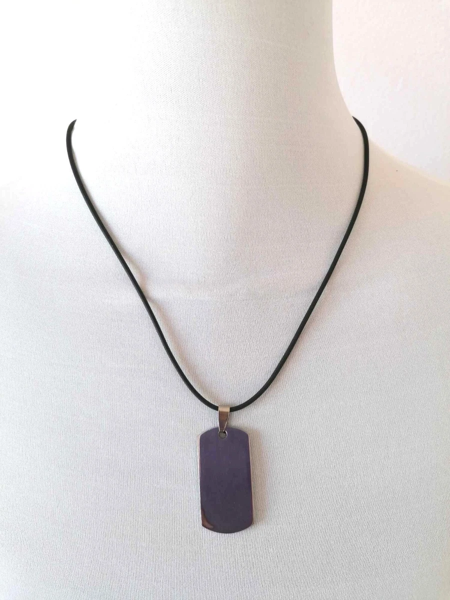Collana Caucciu Donna SERASAR - Collana Da Uomo In Vera Pelle, Skull, 50cm, Nero Collana Cuoio Uomo
