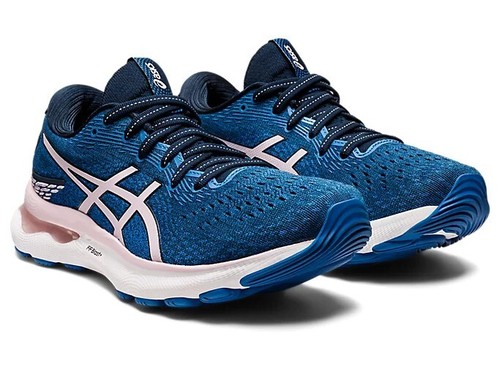 ASICS GEL-NIMBUS 24 Womens Running Shoes Size 7.5 French Blue/Rose FF BLAST