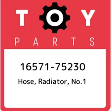 16571-75230 Toyota Hose, radiator, no.1 1657175230, New Genuine OEM Part