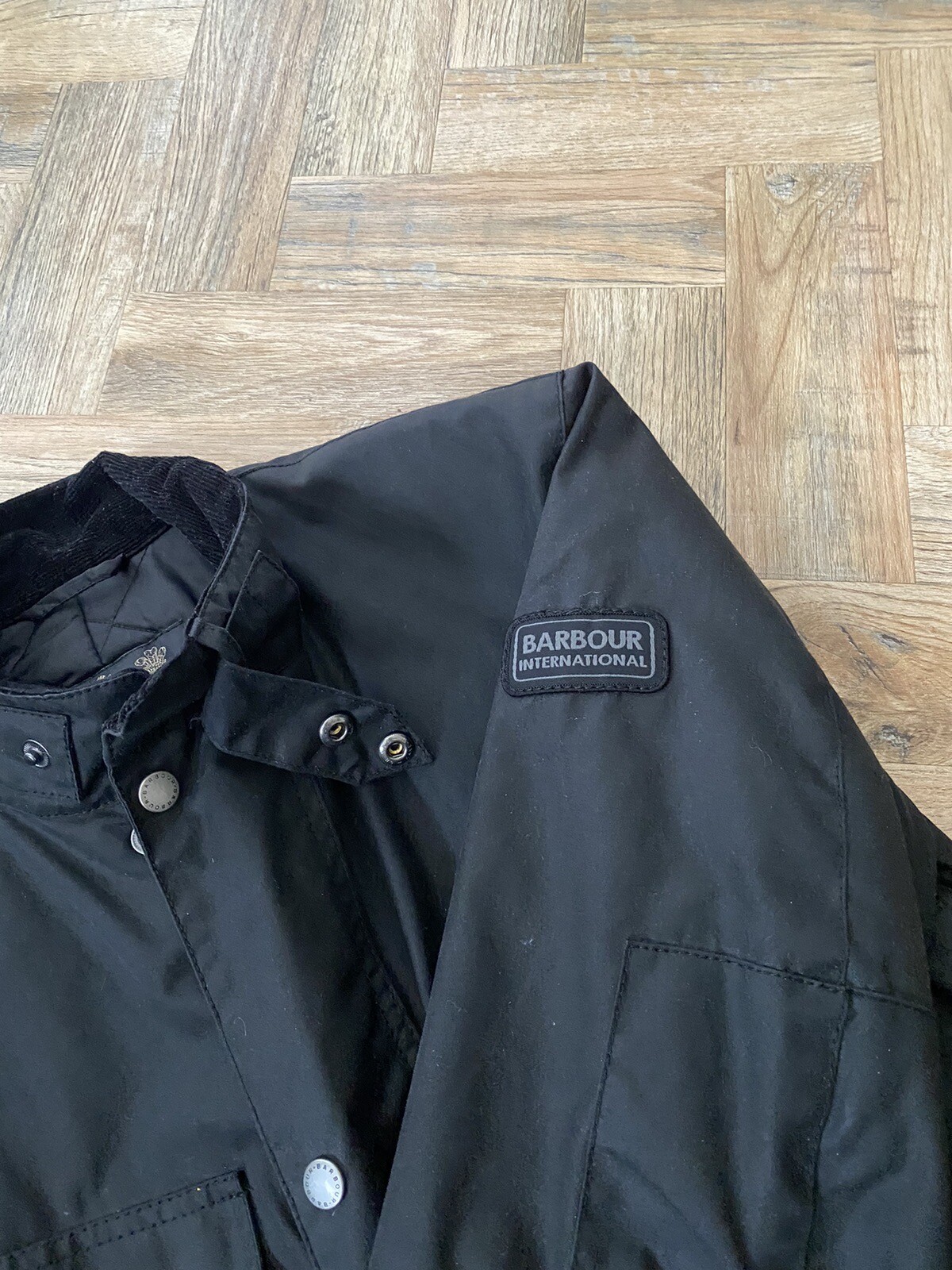 Barbour Black wax jacket mens medium eBay