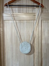 WALBORG Mini Ivory Crochet Crossbody Vintage Made In Italy Mini Purse