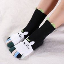 4 Pairs Kids Girls Cotton Five Finger Toe Socks Casual Sweet Soft Assorted Color