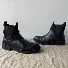 Bikkembergs schwarze Leder Biker-Stiefel Größe USW 9 USM 7 UK 6,5