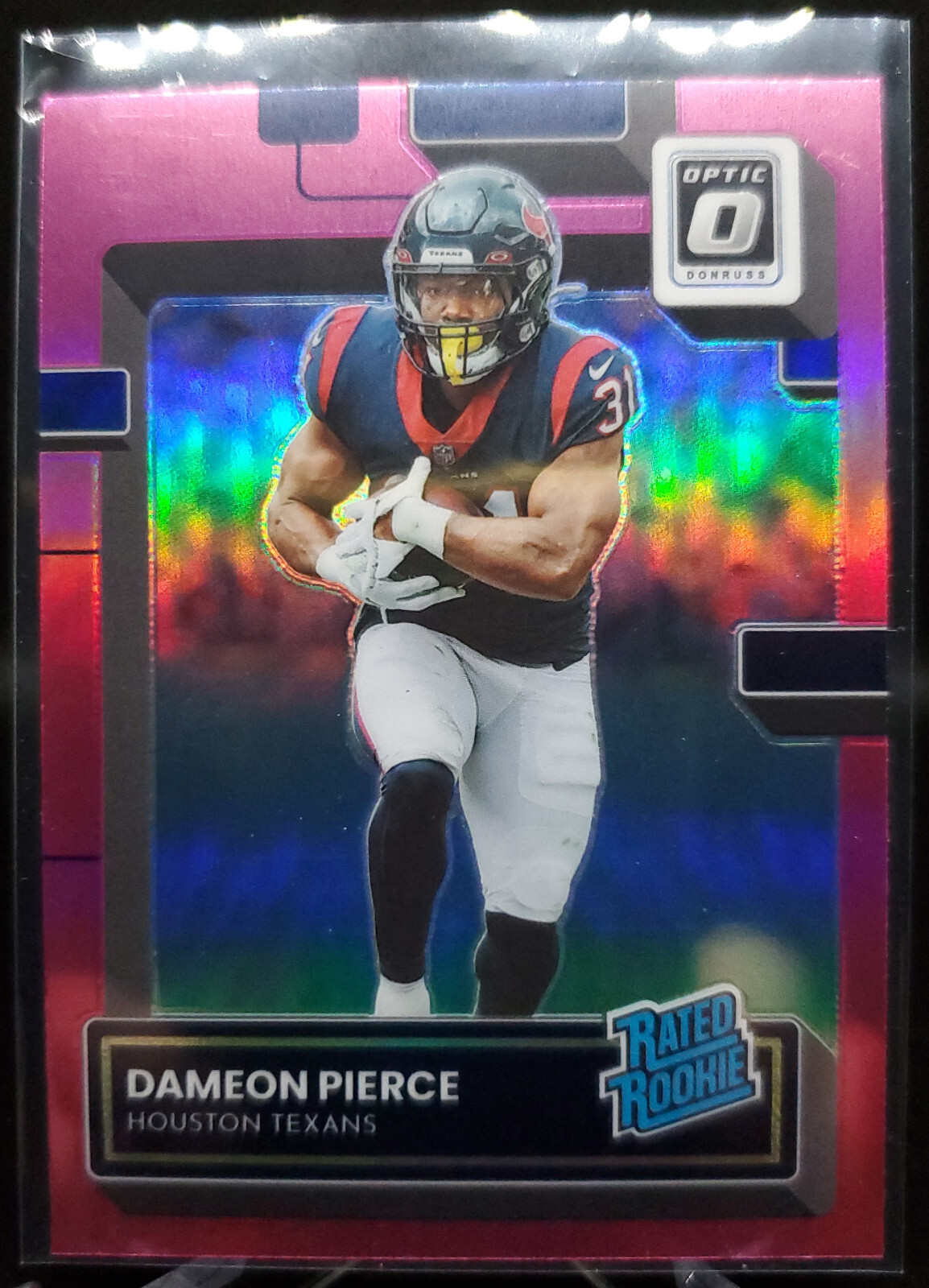 2022 Panini Donruss Optic - Rated Rookie Pink Prizm #240 Dameon Pierce (RC)