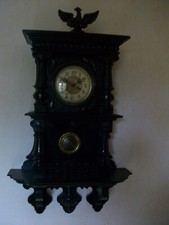  Gründerzeit Wanduhr Adler 1880 Regulator läuft Kienzle Schwarzwald 108 x 63 cm.