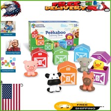 Imaginative Play with 10-Piece Peekaboo Farm Set - Ideal for Ages 18 