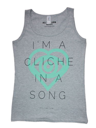 All Time Low Cliche En Canción - Mujer TALLA S Y Ajustado Camisetas eBay